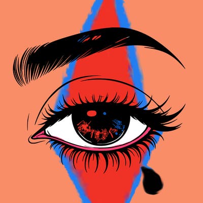 eye closed realistic