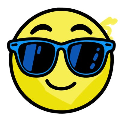 emoji with sunglasses