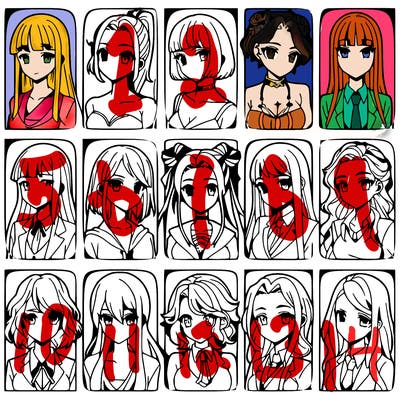 girls that look diffrent anime