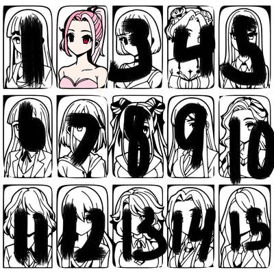 girls that look diffrent anime