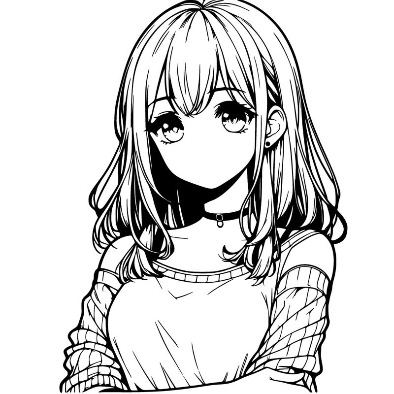 realistic manga character girl