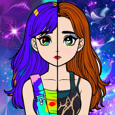 realistic girl split