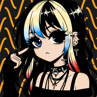 goth anime girl