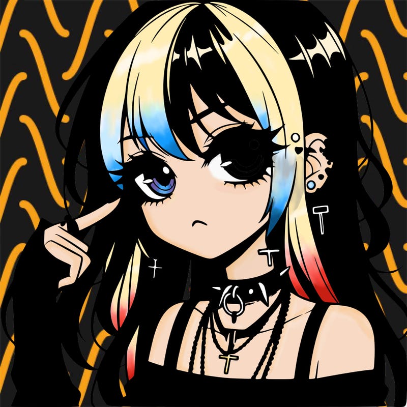 goth anime girl