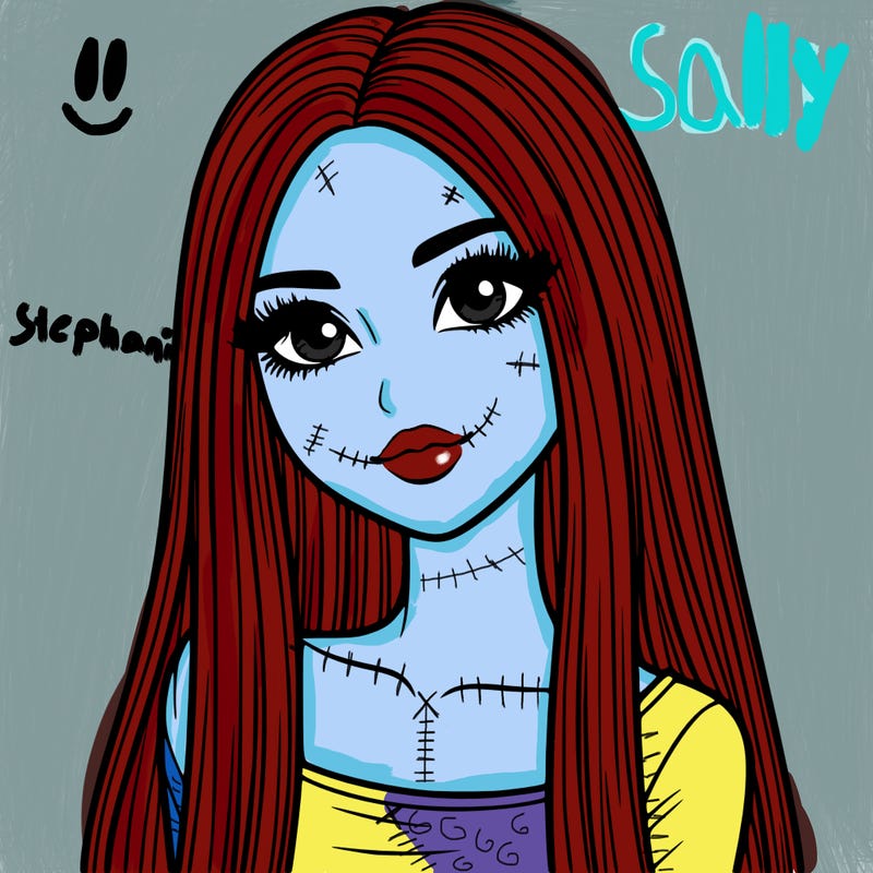 realistic girl with straight and long hair