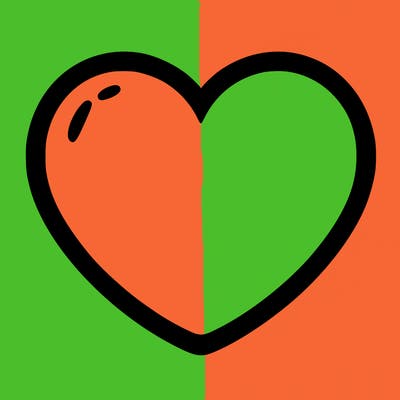 a blank heart