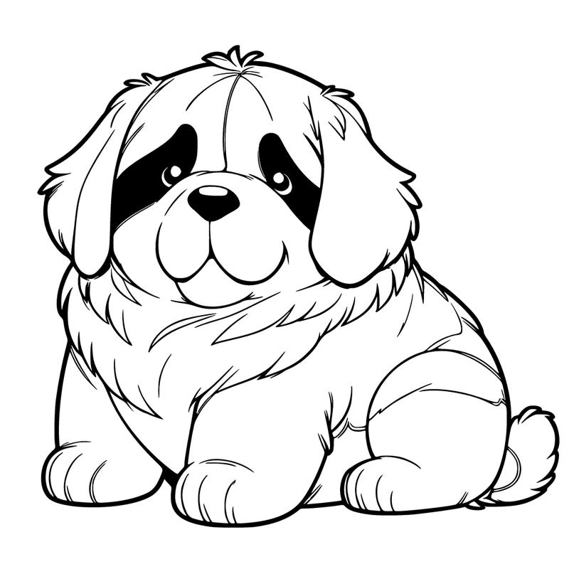 big st bernard chibi dog