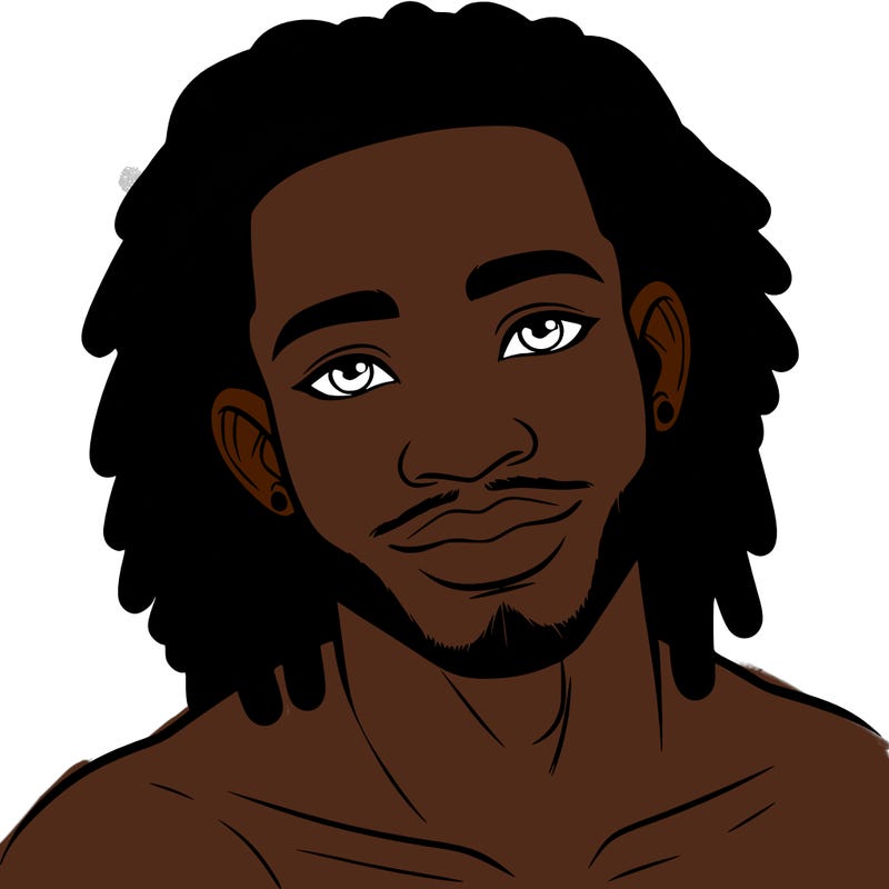 beautiful african american man with dreads