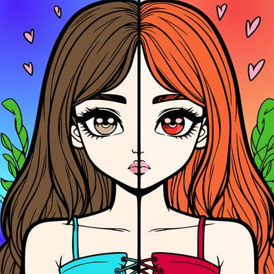 realistic girl split