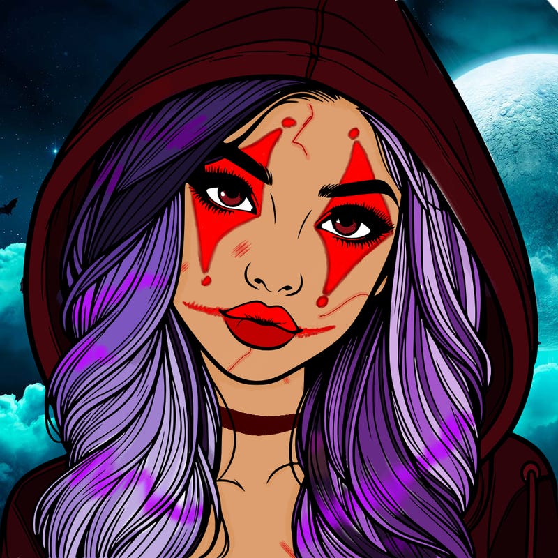 realistic beautiful girl with a hood on