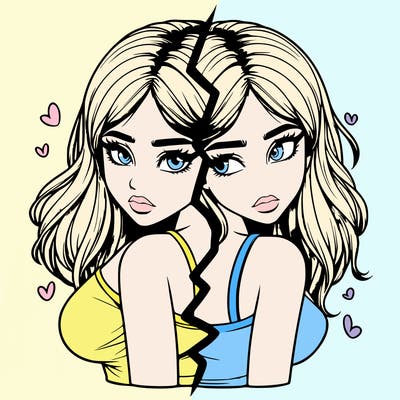 realistic girl split