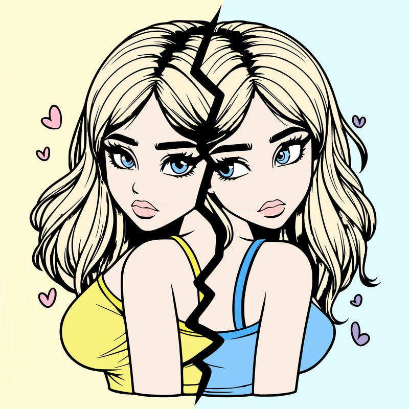 realistic girl split