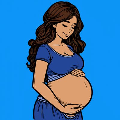 woman heavily pregnant realistic