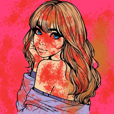 realistic girl with bangs looking over her shoulder