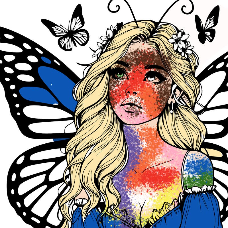 butterfly fairy realistic girl