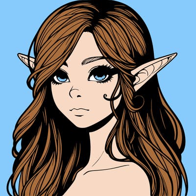 elf girl realistic dark fantasy