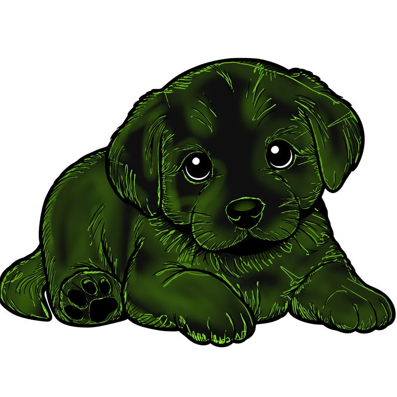 a cute realistic puppy