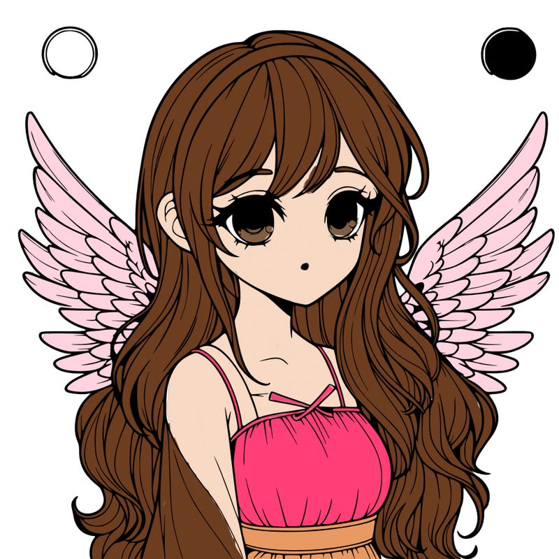 realistic girl with wings