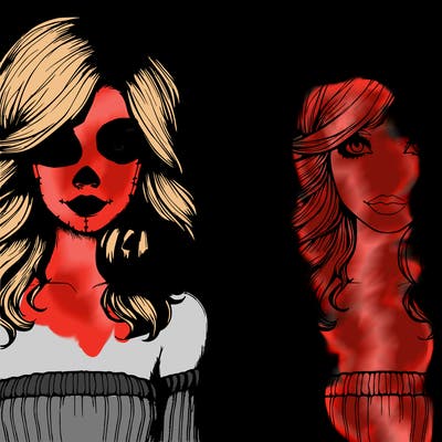 a halloween girl realistic