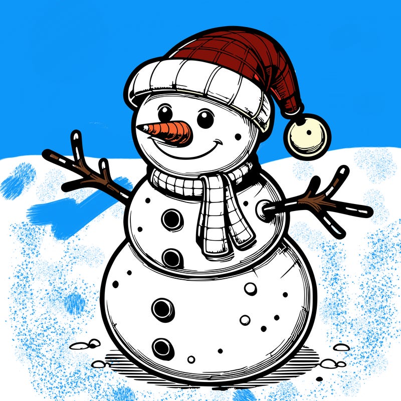 realistic christmas snowman