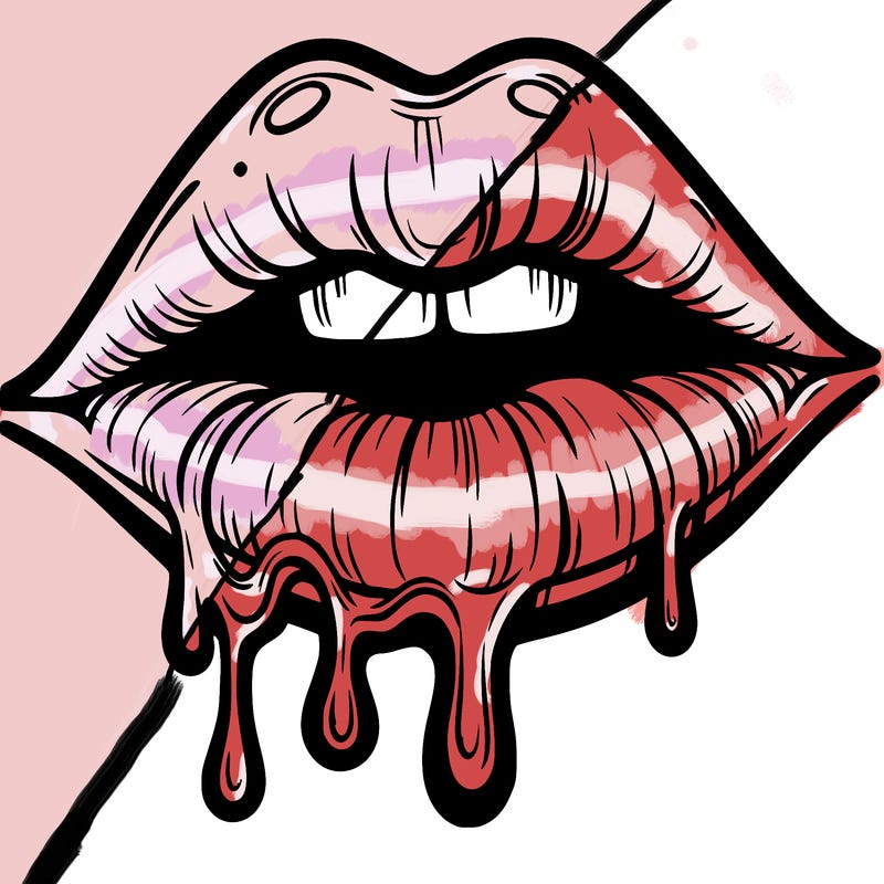 lips that look realistic and drip