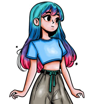 girl in a cute crop top