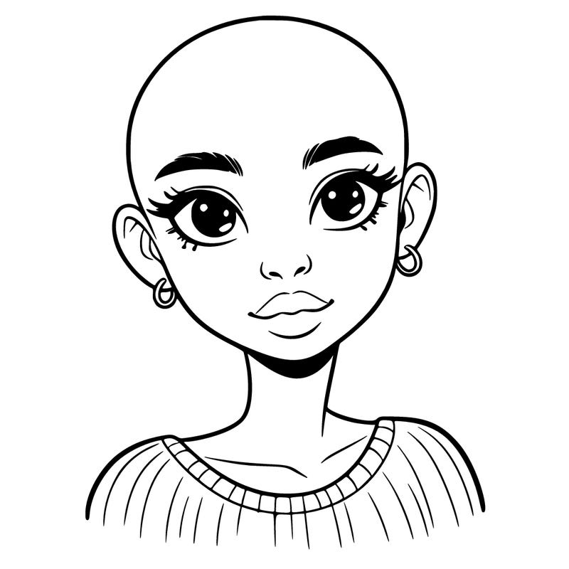 bald black girl