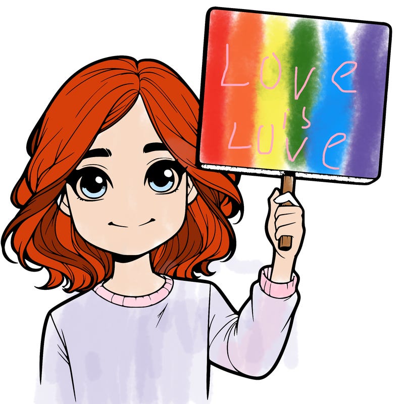 realistic girl holding up a sign