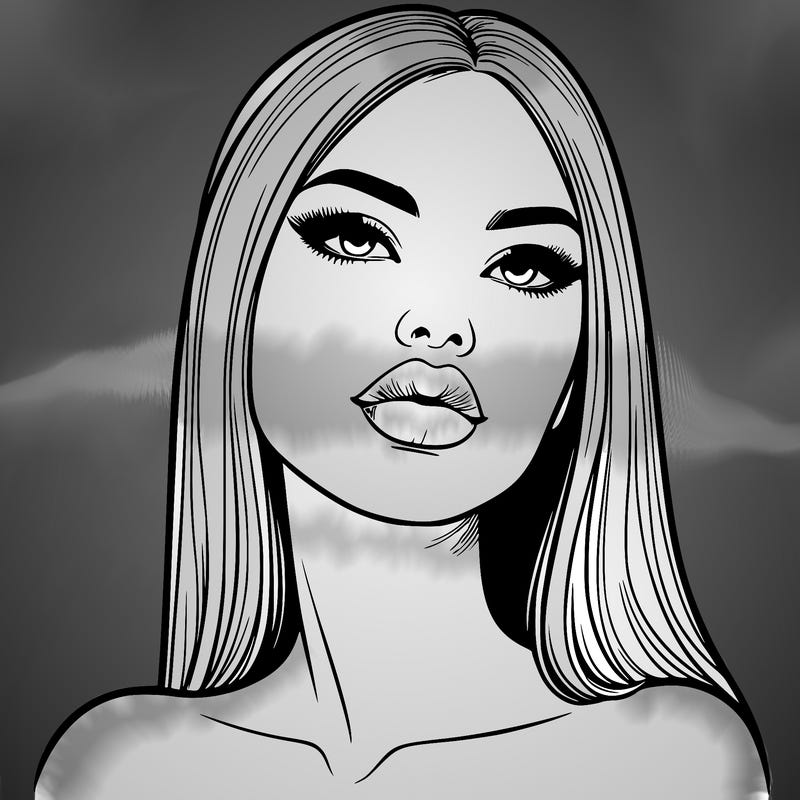 realistic woman with full lips