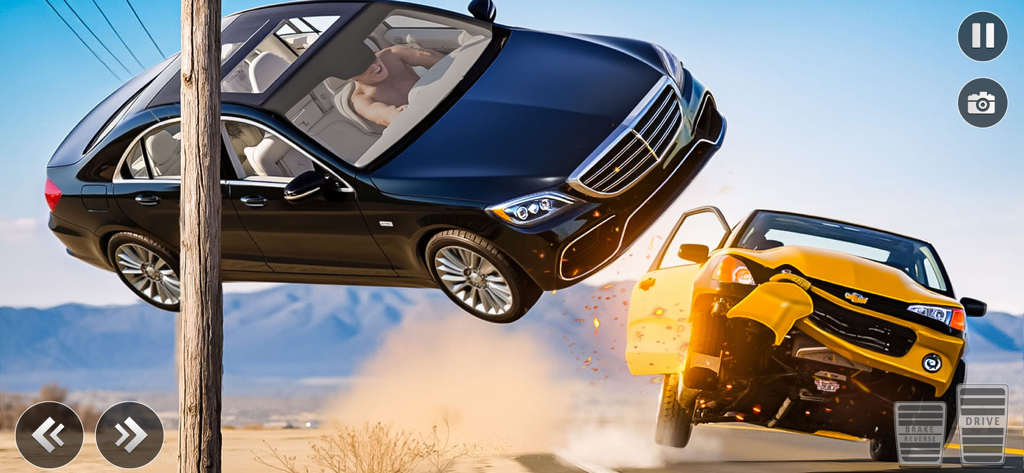 Beam Drive 3d Car Crash Sim - Realistic 3D car crash simulation with vehicles colliding and flying in the air