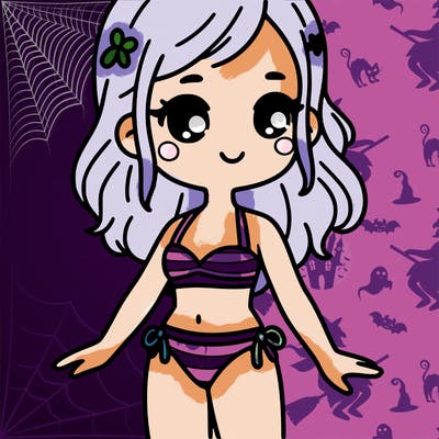 a girl in a two piece bikini