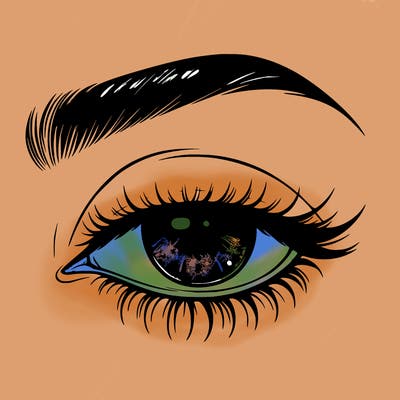 eye closed realistic