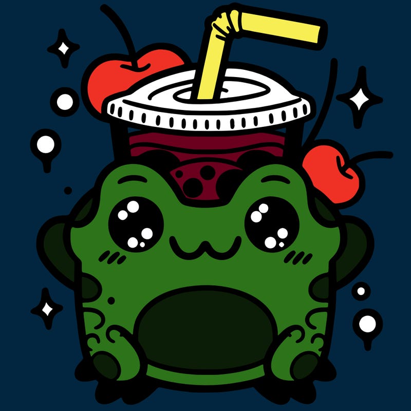 kawaii frog boba