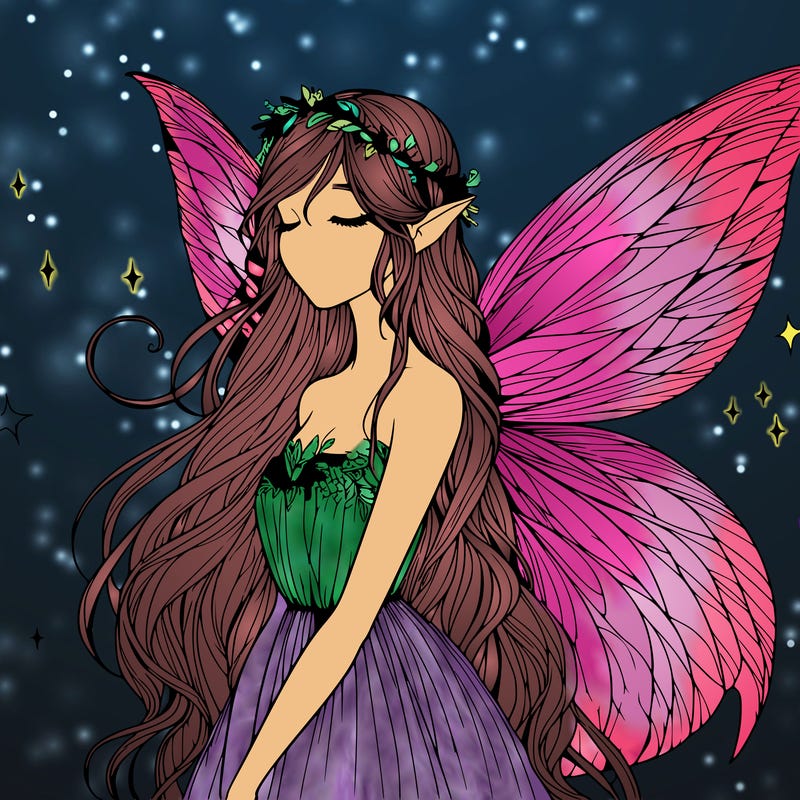 ethereal realistic fairy girl