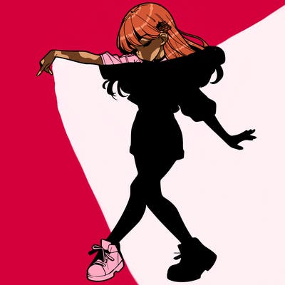 realistic girl danceing