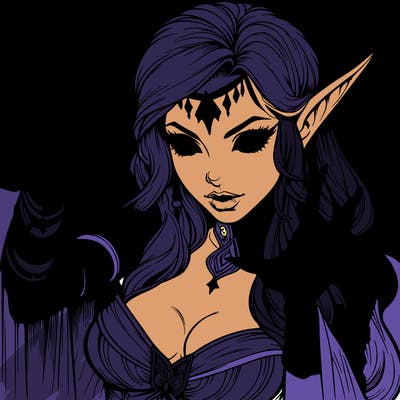 realistic scary beautiful elf sorceress casting spell