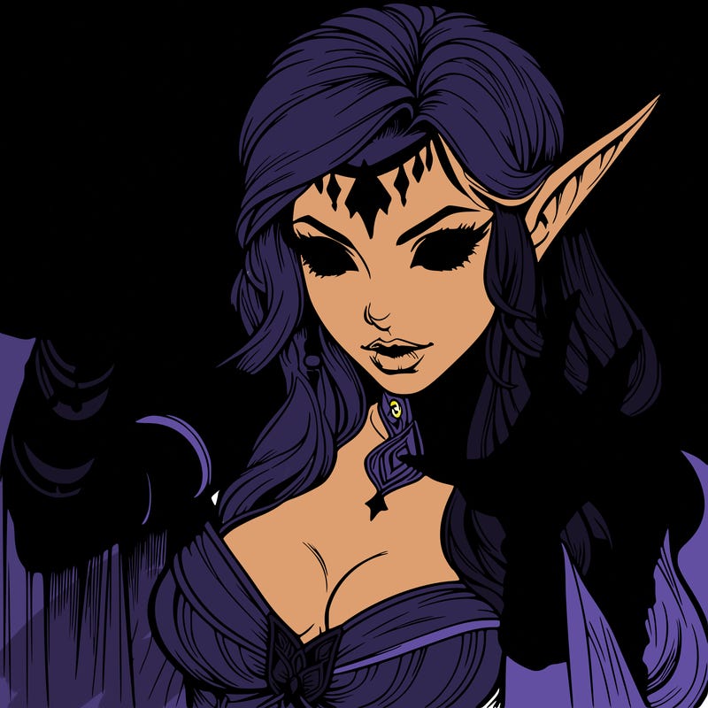 realistic scary beautiful elf sorceress casting spell