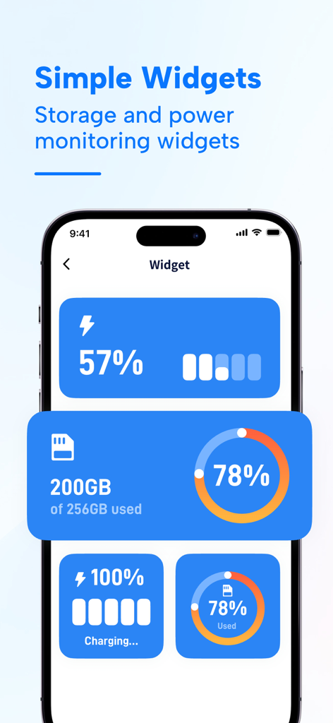 Cleaner Suite:Clean up Storage - iPhone storage and battery monitoring widgets