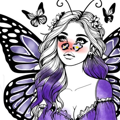 butterfly fairy realistic girl
