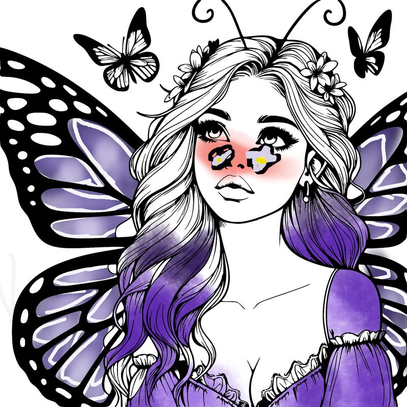 butterfly fairy realistic girl