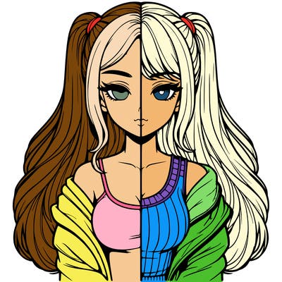 realistic girl split