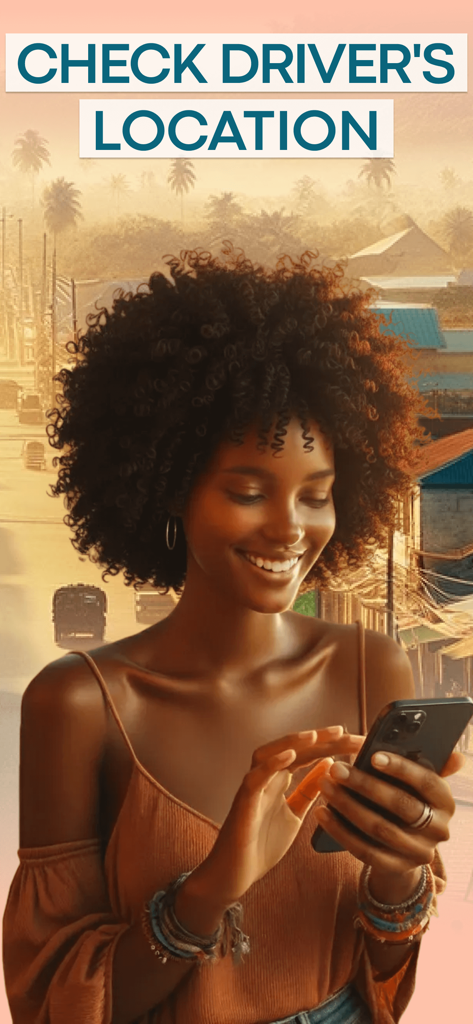 Island: GO! Cayman & Bermuda - A woman smiling while checking her rideshare driver location on the Island GO app