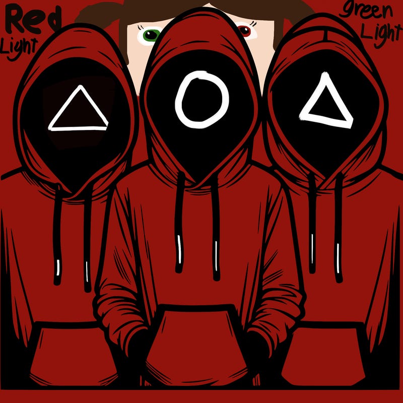 3 faceless people in  hoodies