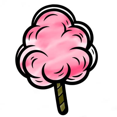 a single cotton candy