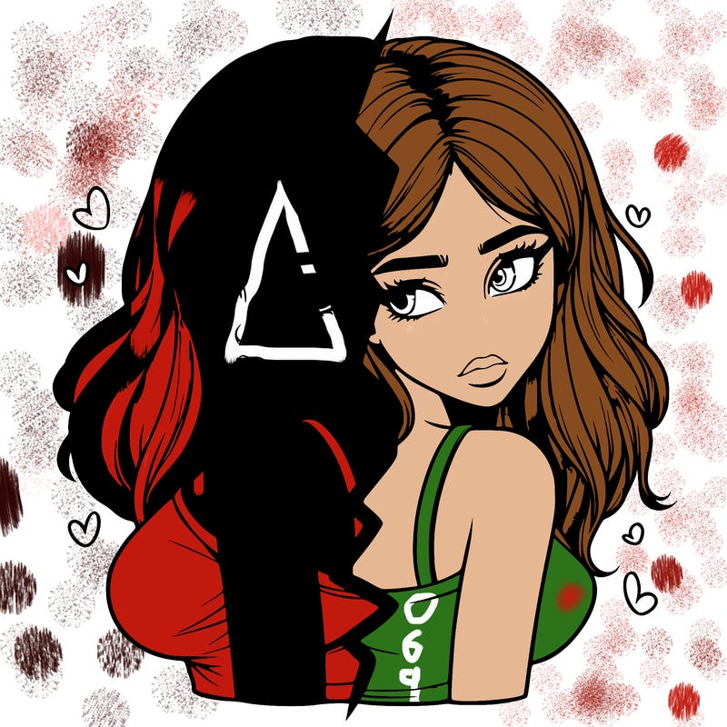 realistic girl split