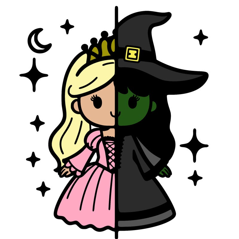 split princess and witch