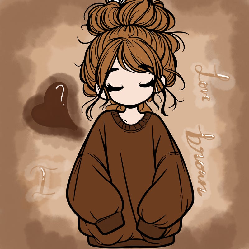 girl with baggy sweatshirt and messy bun