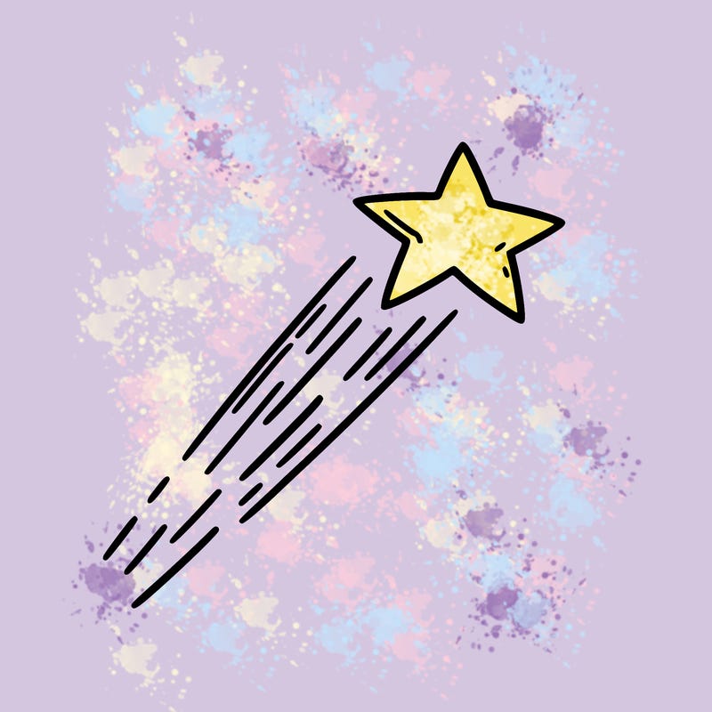 a shooting star in the sky