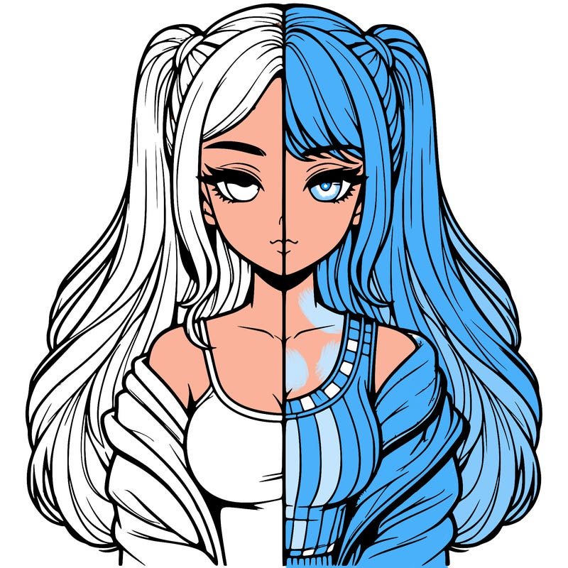 realistic girl split