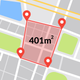 GPS Area Measure Map